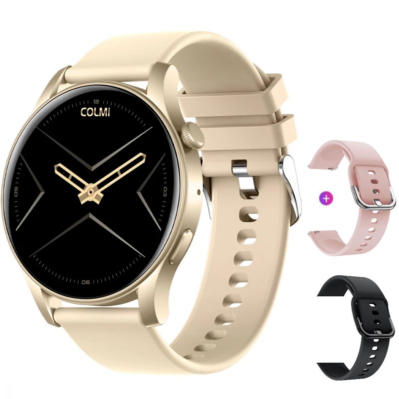 COLMI - Smartwatch Para Mujer Dorado Asistente De Voz Reloj Inteligente