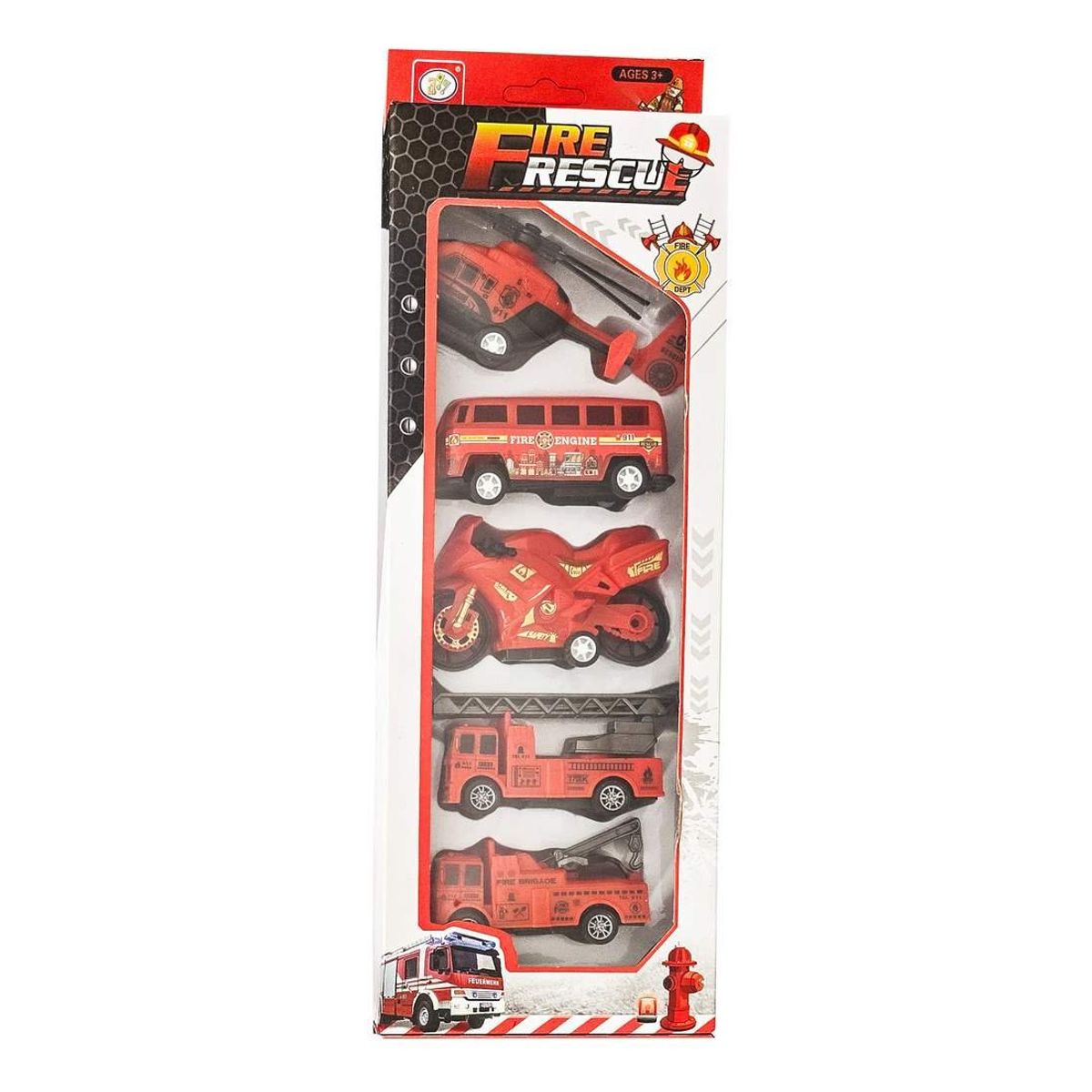 GENERICO - Coleccion Vehiculos Moto - Grua - Helicoptero Buses Bomberos
