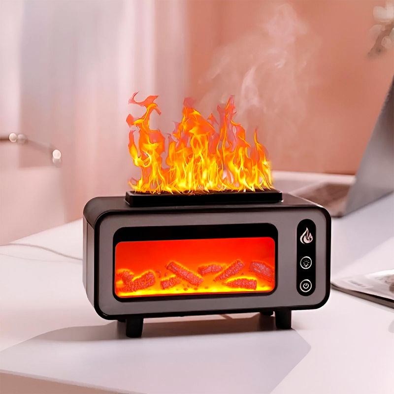 COMPRALOENCASA COM - Humidificador Chimenea LED Difusor Aromas LA-0646