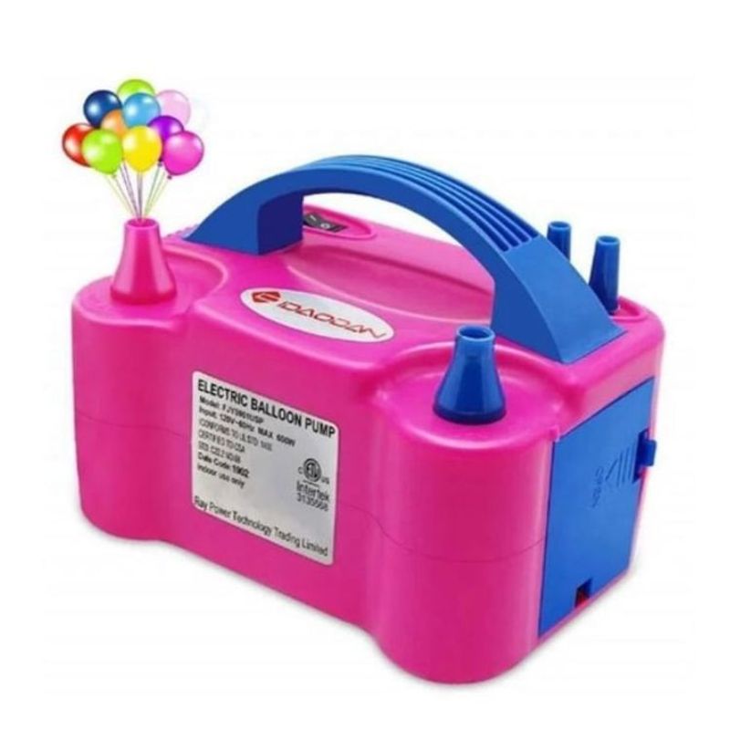 GENERICO - Inflador de globos eléctrico 600 watts doble boquilla