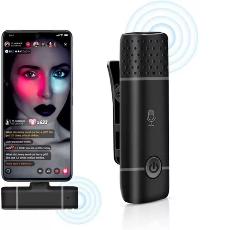 GENERICO - Micrófono Inalámbrico De Solapa Para iPhone iPad