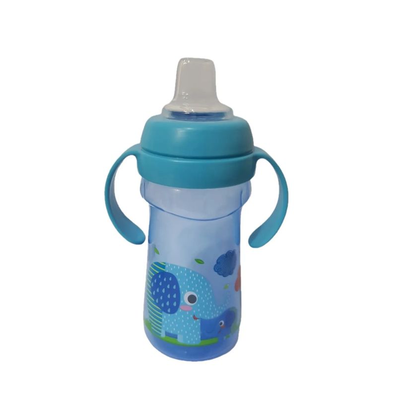 GENERICO - Vaso Anti Goteo Tetero 12 Onzas Bebe Azul 1188
