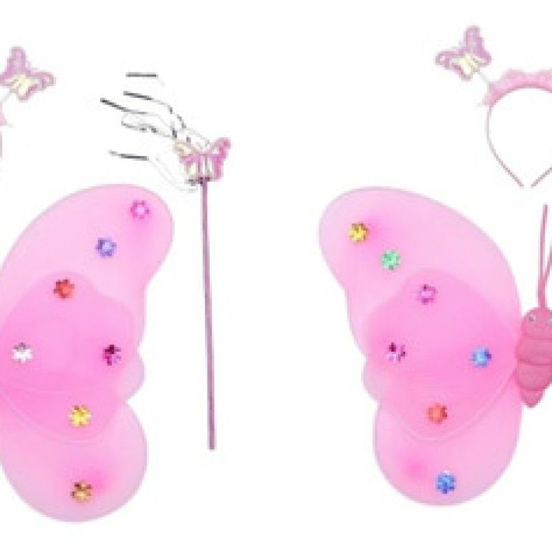 GENERICO - Set De Alas Mariposa Con Luces Led Para Niñas