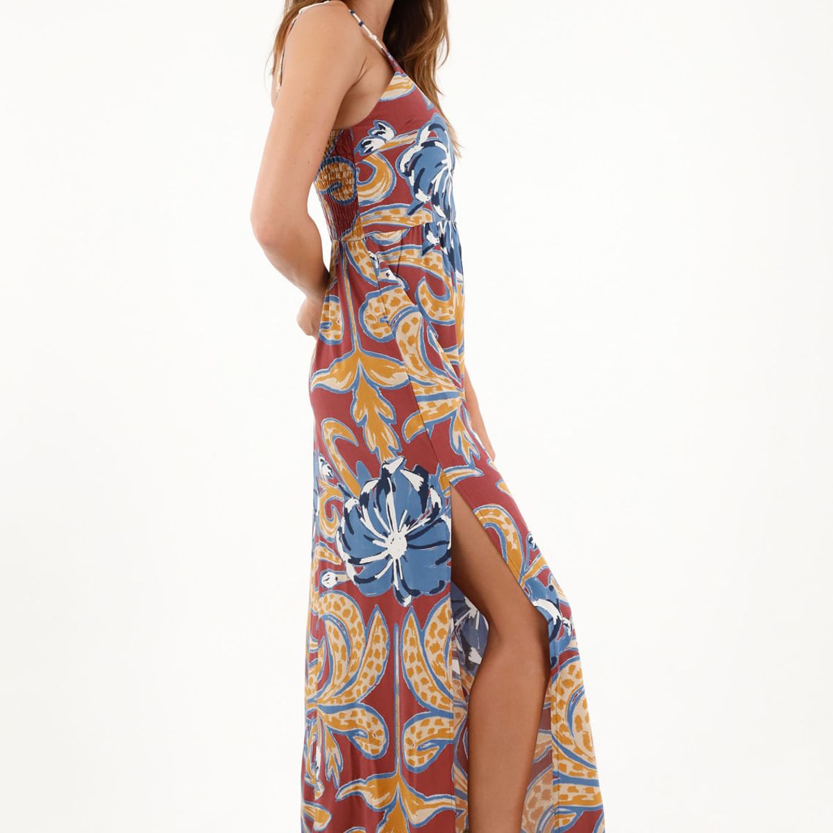 TENNIS - Vestido largo estampado de tiras para mujer