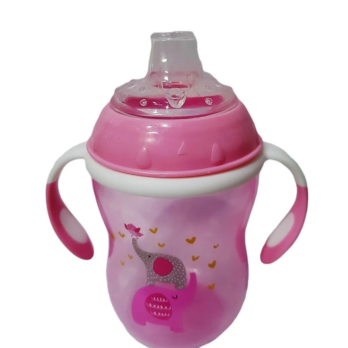 GENERICO - Vaso Anti Goteo Tetero 9 Onzas Bebe Biberón 1391 ROSADO
