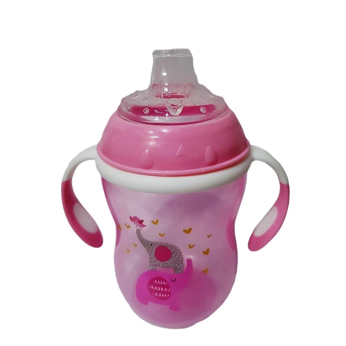 GENERICO - Vaso Anti Goteo Tetero 9 Onzas Bebe Biberón 1391 ROSADO