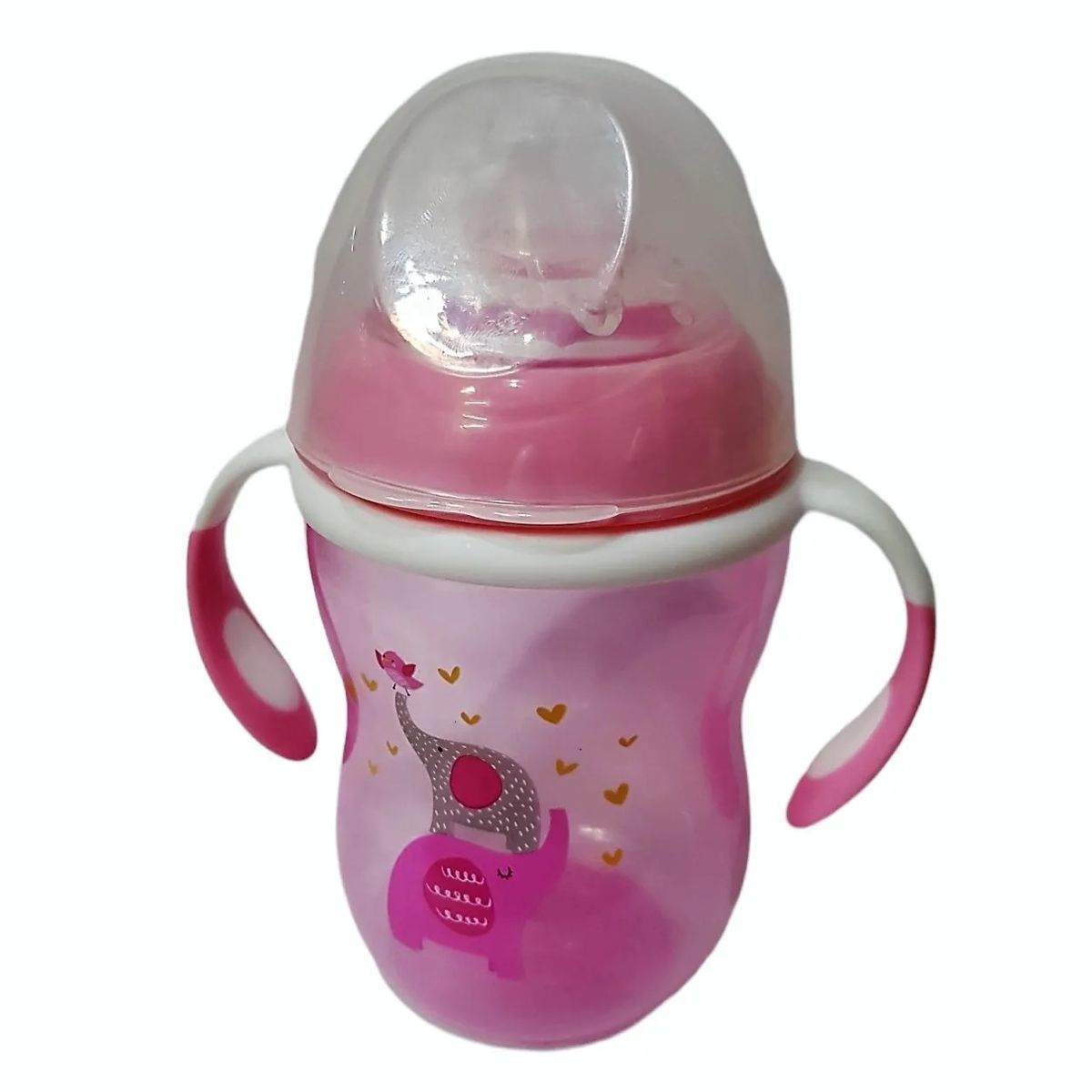 GENERICO - Vaso Anti Goteo Tetero 9 Onzas Bebe Biberón 1391 ROSADO