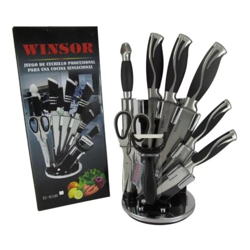 GENERICO - Set Juego Cuchillos Winsor Acero Inoxidable