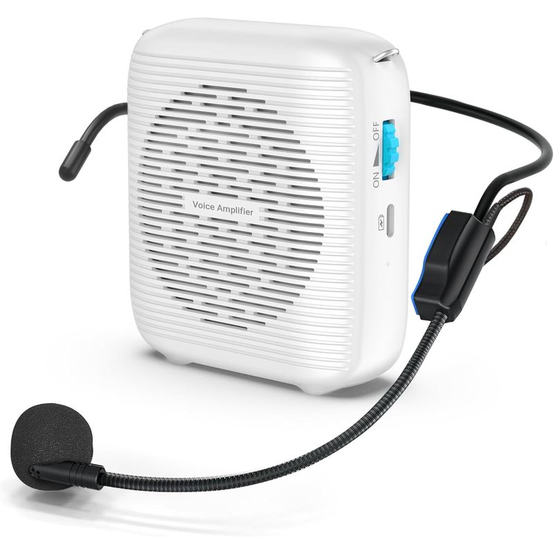 GENERICO - Parlante Amplificador de Voz Portátil Bluetooth con Micrófono Diadema