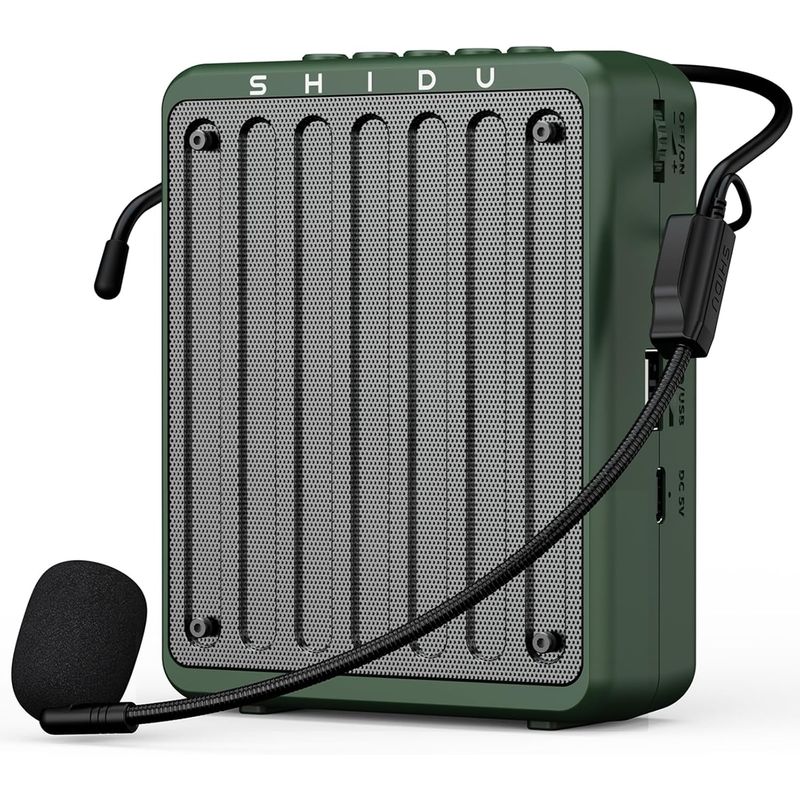 GENERICO - Parlante Amplificador de Voz Portátil Bluetooth con Micrófono Diadema