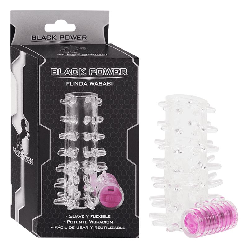 BLACK POWER - Funda Anillo Vibrador Wasabi Black Power