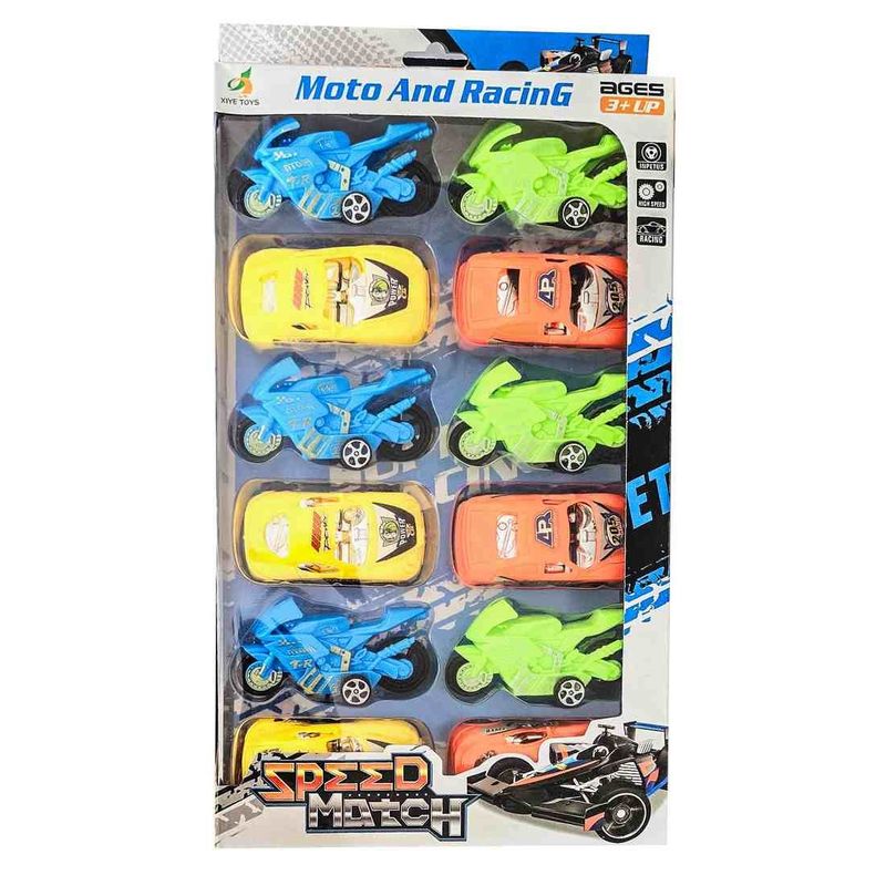 GENERICO - Carros Motos De Impulso Coleccion Juguete Niños X 12 Unid