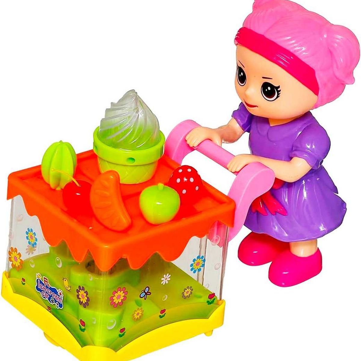 GENERICO - Robot Muñeca Carro Heladeria Frutas Danza Juguete + Baterias