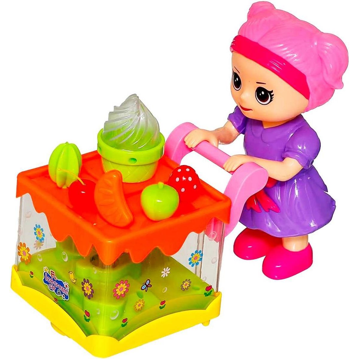 GENERICO - Robot Muñeca Carro Heladeria Frutas Danza Juguete + Baterias