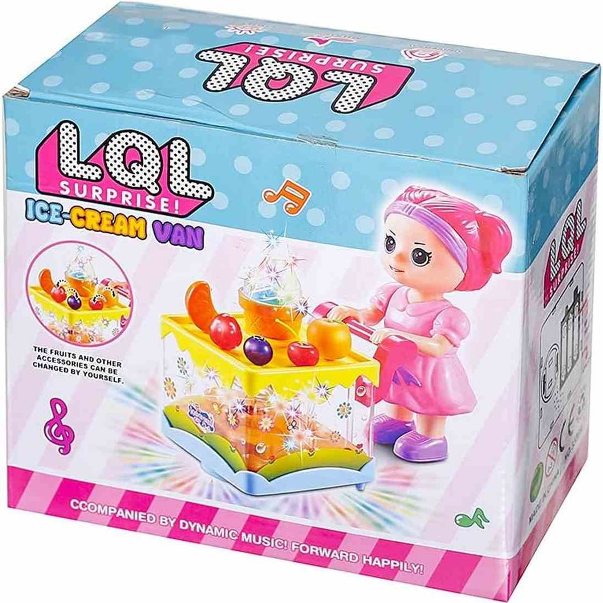 GENERICO - Robot Muñeca Carro Heladeria Frutas Danza Juguete + Baterias