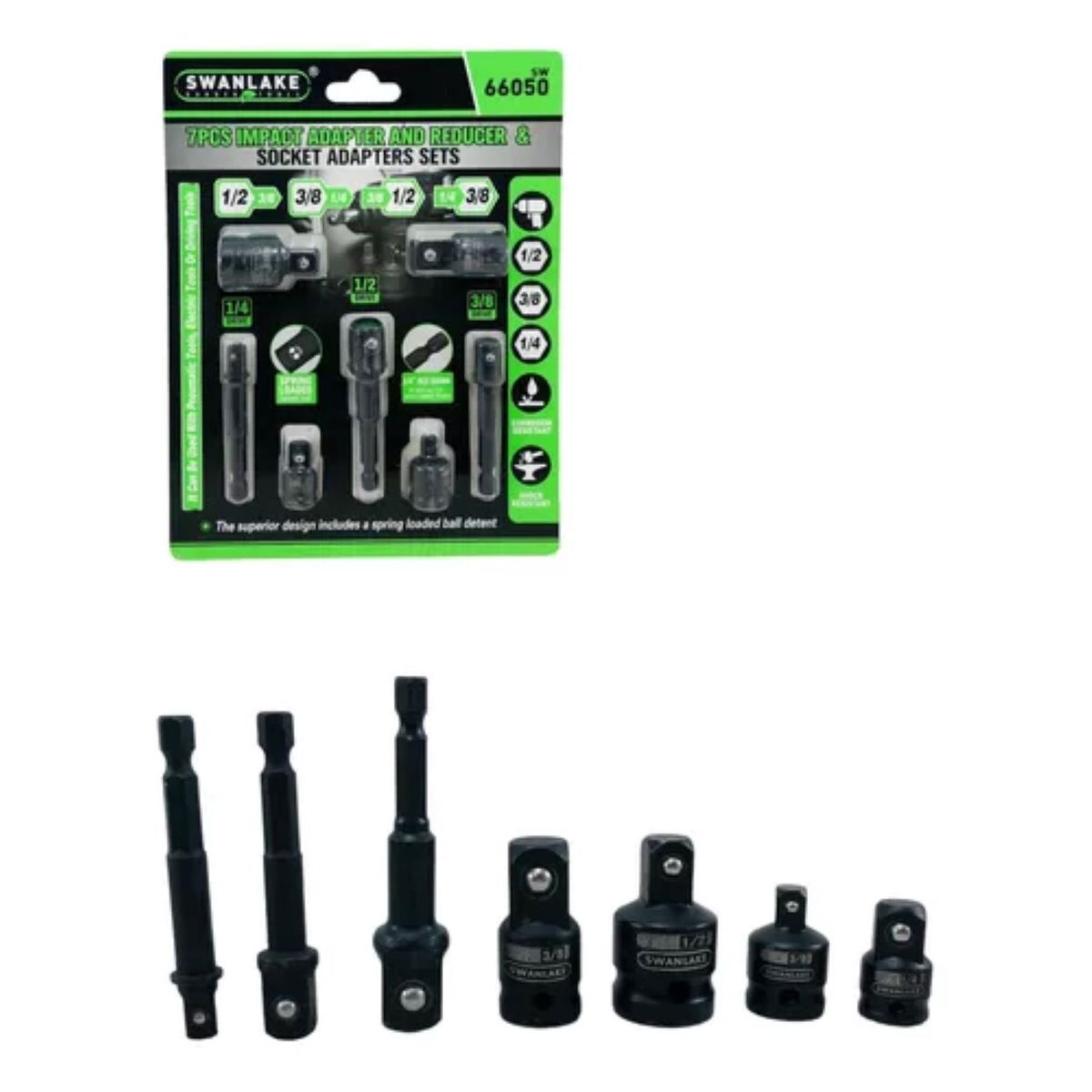 TRUPER - Juego De Adaptadores De Impacto Para Copas 7 Pcs Profesional