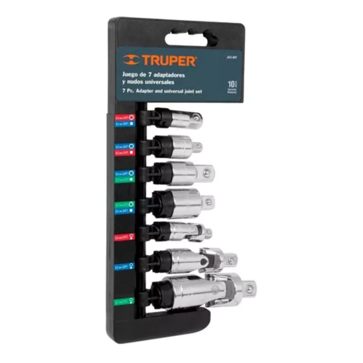 TRUPER - Juego De Adaptadores Y Borrachos Para Copas 7 Piezas Truper