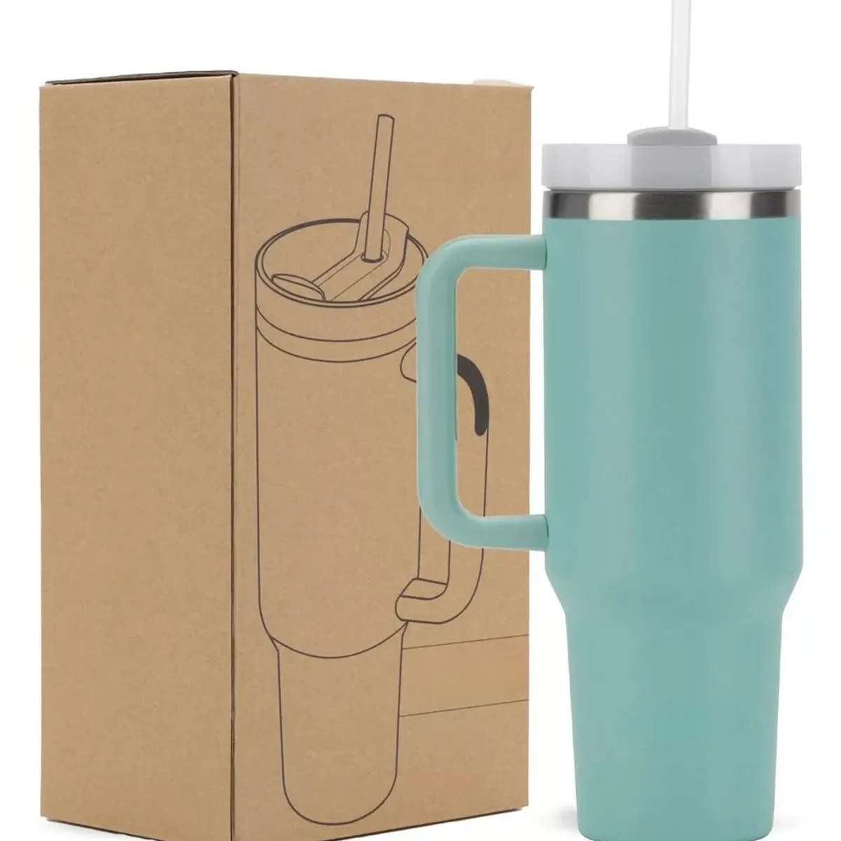 ONE PIXEL - Termo Termico Manija Y Pitillo 1,2 litros Acero Inoxidable