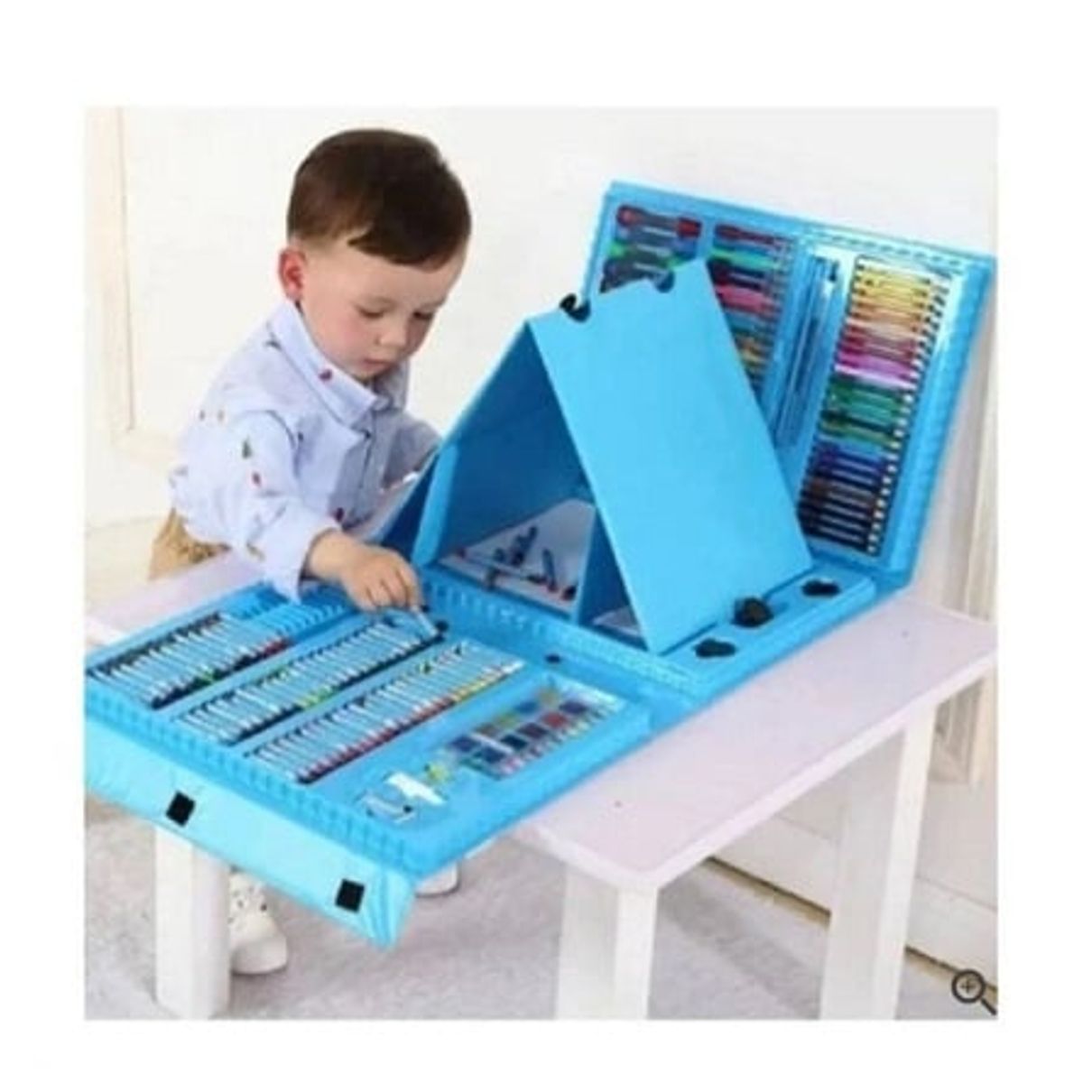 GENERICO - KIT DE DIBUJO  PARA NIÑOS COLOR AZUL