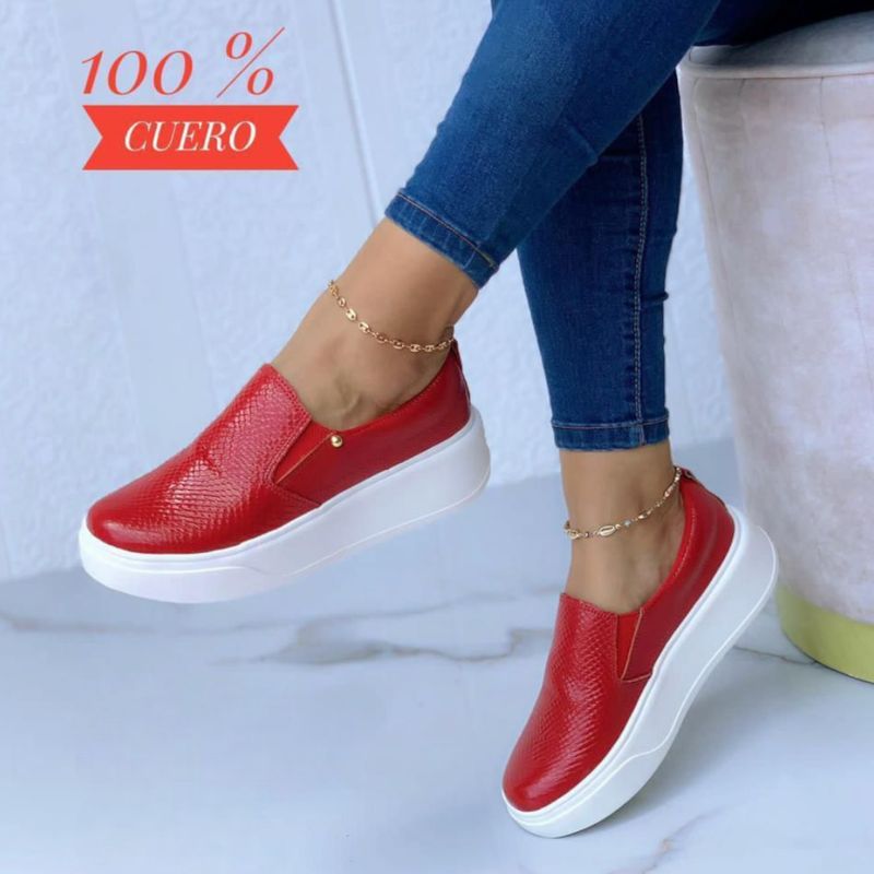 EVEGONZ - ZAPATOS MUJER CUERO MOCASIN EN CUERO