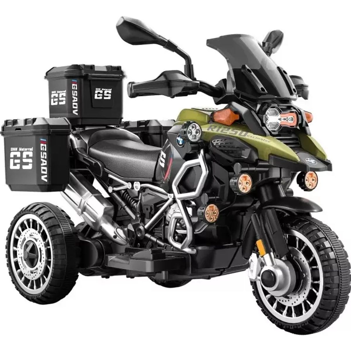 KIDSHOP - Moto Carro Electrica Montable 2 A 4 Años Bluetooth 6v Verde