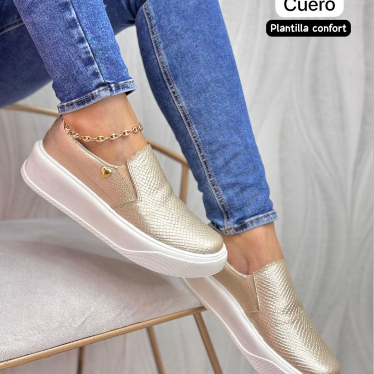 EVEGONZ - Zapato Casual en Cuero Calzado Cómodo de Mujer