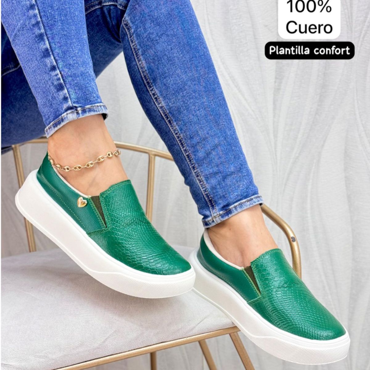 EVEGONZ - Zapato Casual en Cuero Calzado Cómodo de Mujer