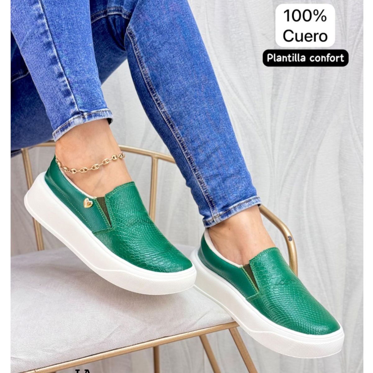 EVEGONZ - Zapato Casual en Cuero Calzado Cómodo de Mujer