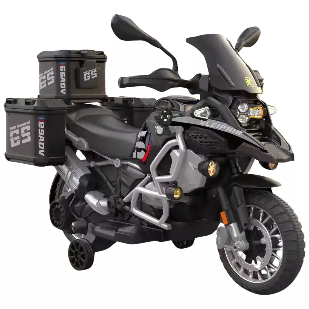 KIDSHOP - Moto Carro Electrica Montable 2 A 6 Años Bluetooth 12v Negro