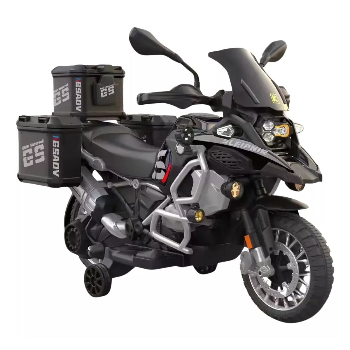 KIDSHOP - Moto Carro Electrica Montable 2 A 6 Años Bluetooth 12v Negro