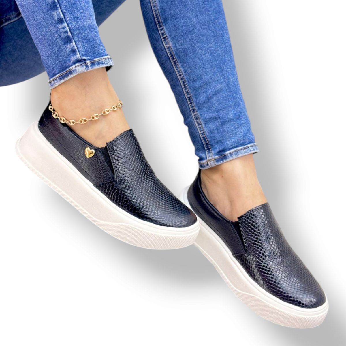 EVEGONZ - Zapatos en Cuero Mocasines negros para mujer