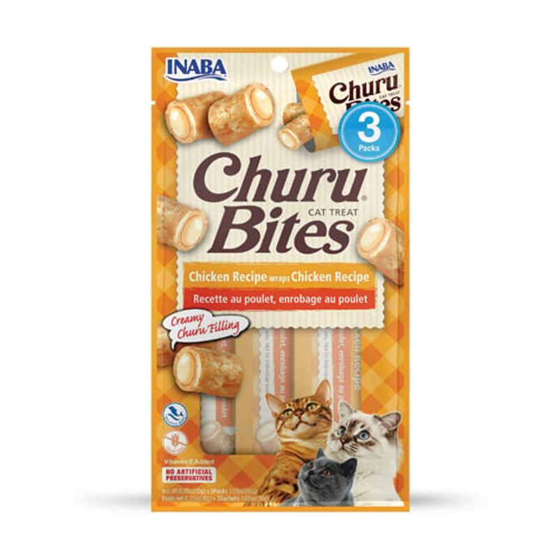 GENERICO - Churu Bites Wraps Cat Snacks Pollo Sobre x 3 paquetes
