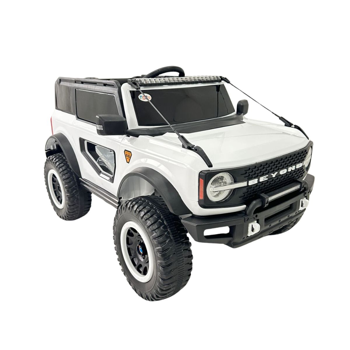 KIDSHOP - Carro Eléctrico Montable NiñoControl 1 A 6 Años 5188B Blanco_.