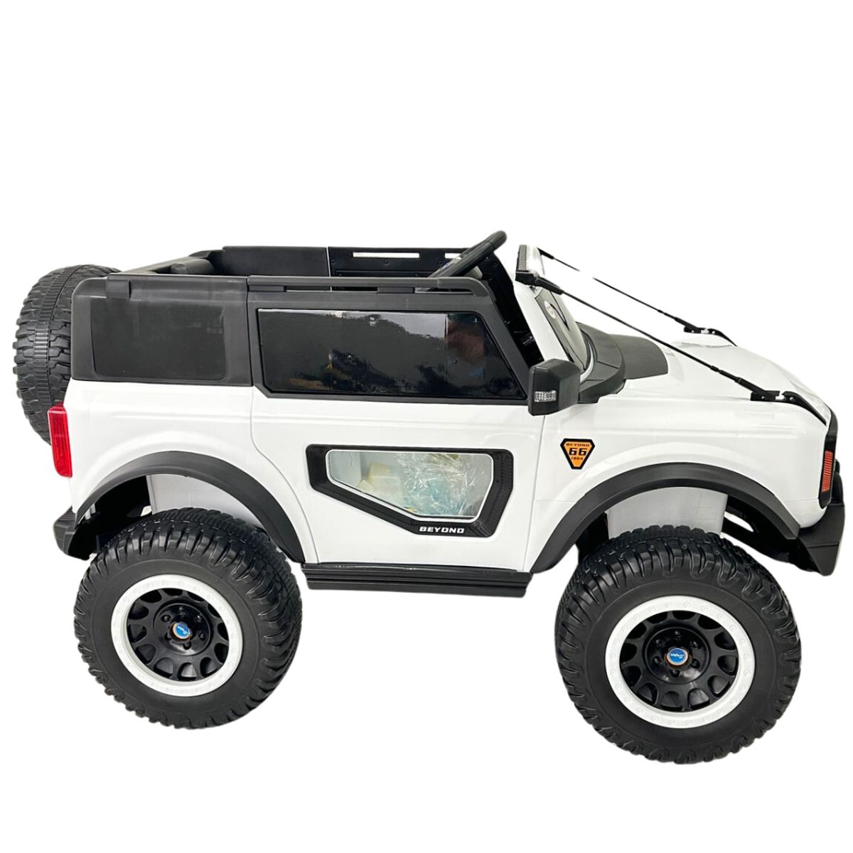 KIDSHOP - Carro Eléctrico Montable NiñoControl 1 A 6 Años 5188B Blanco_.
