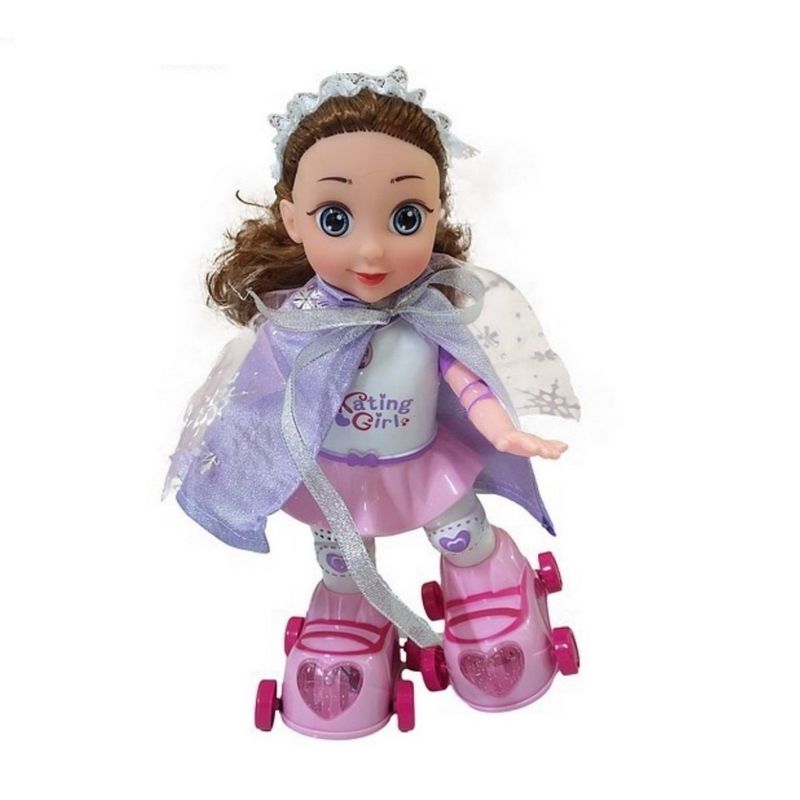GENERICO - Robot Muñeca Princesa Patines Patinadora Juguete + Baterias