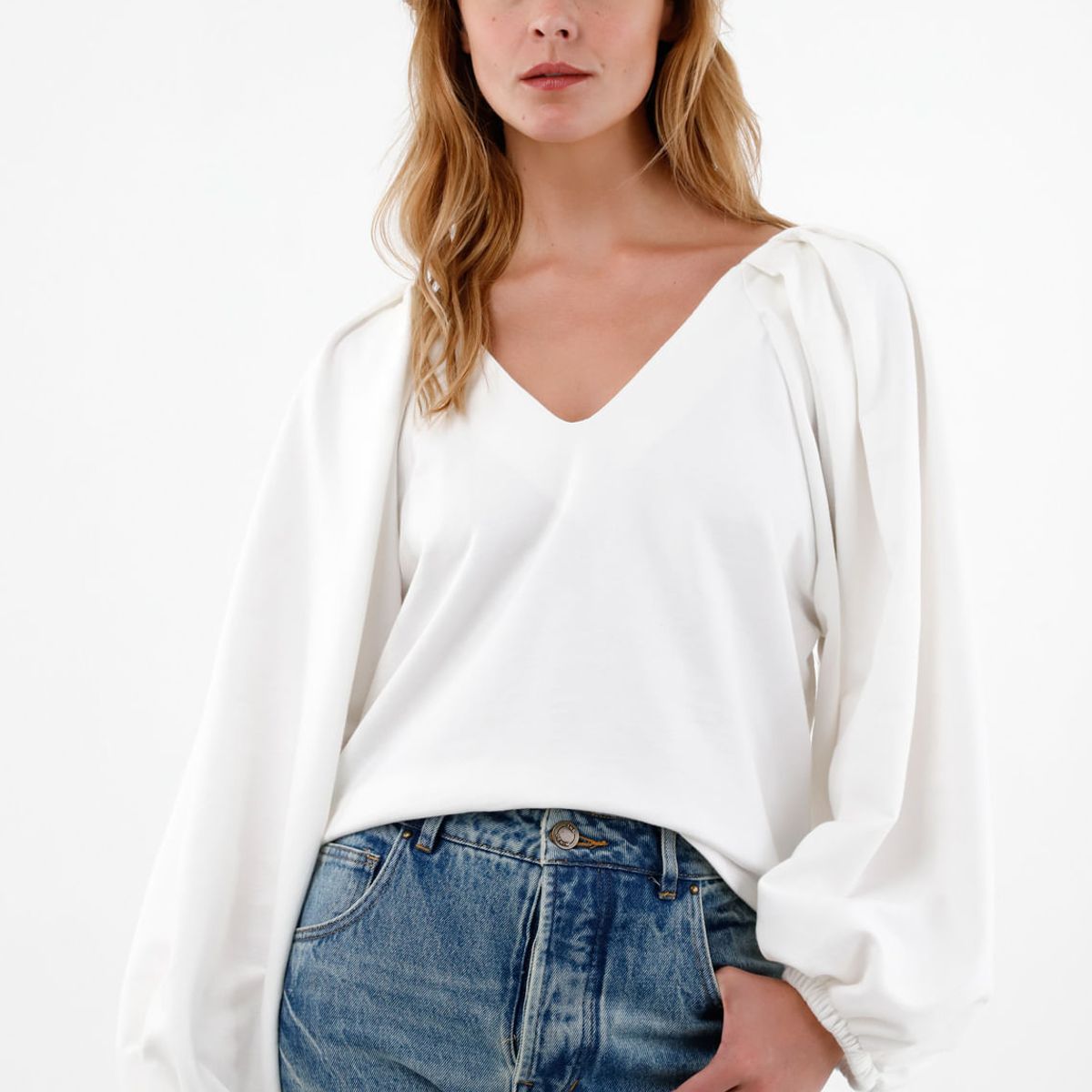 TENNIS - Buzo de silueta amplia crudo para mujer