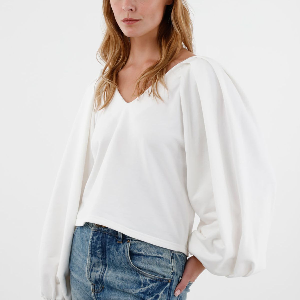 TENNIS - Buzo de silueta amplia crudo para mujer