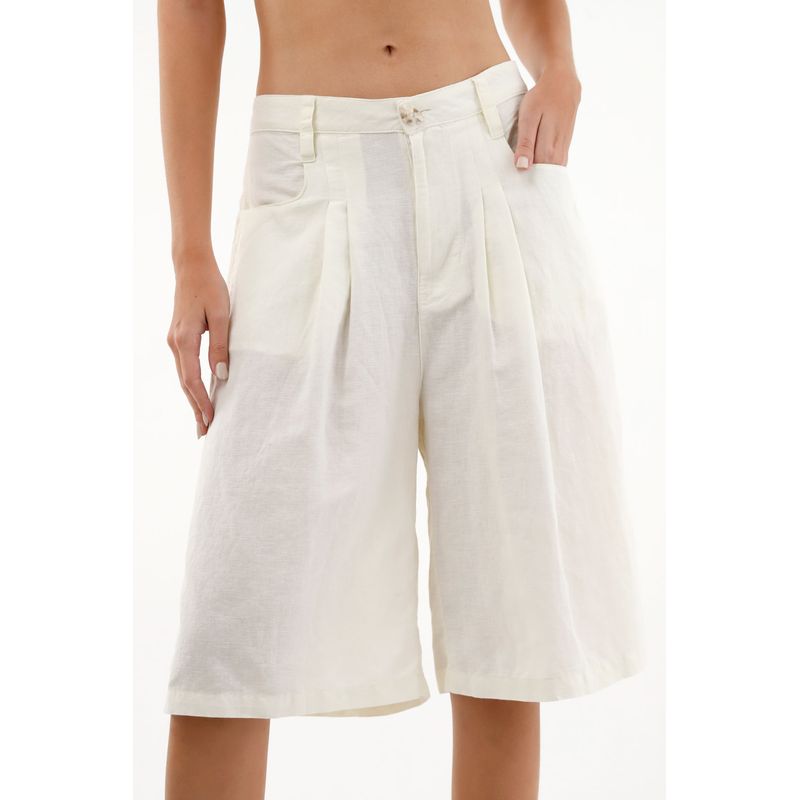 TENNIS - Bermuda crudo larga para mujer