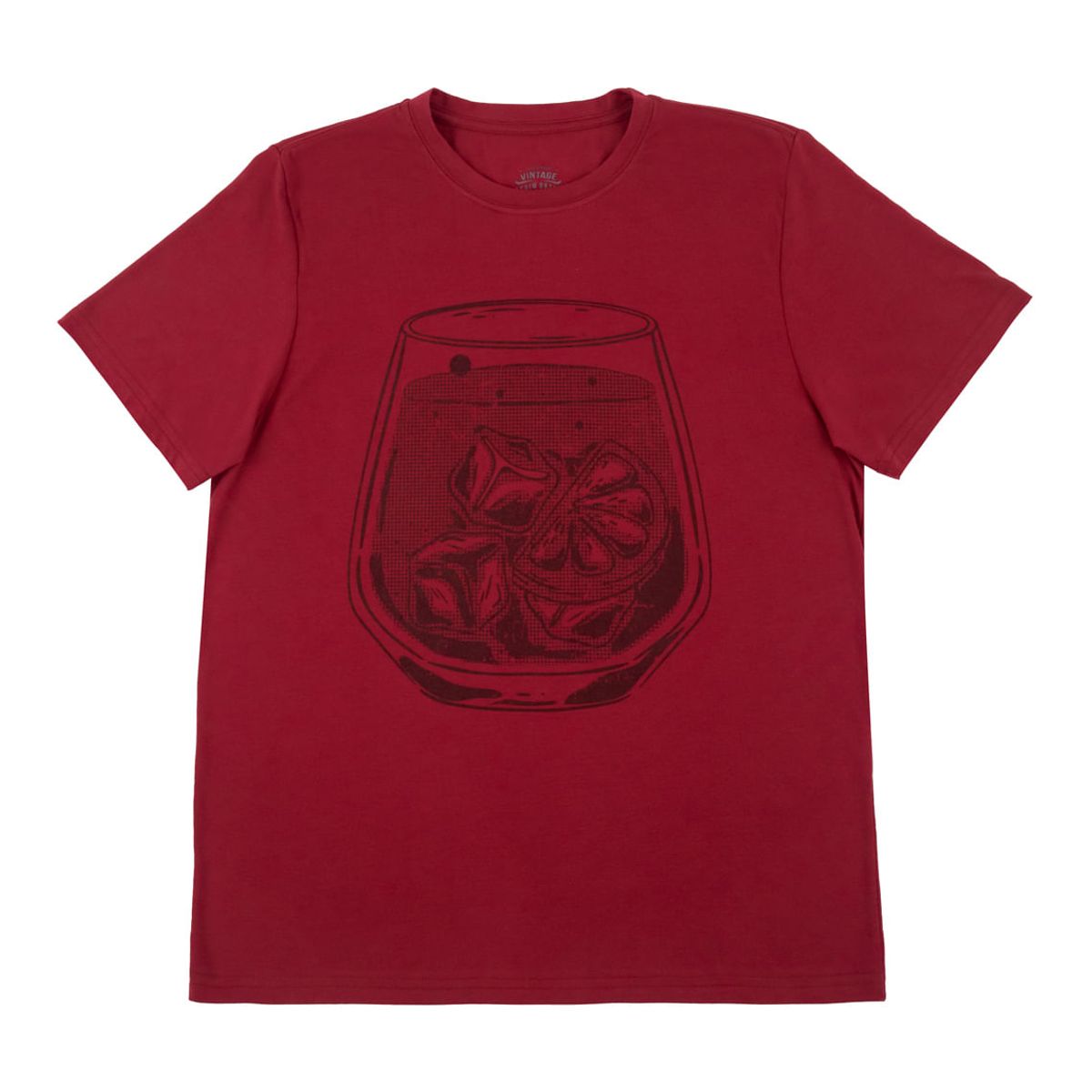 TENNIS - Camiseta roja con estampado para hombre
