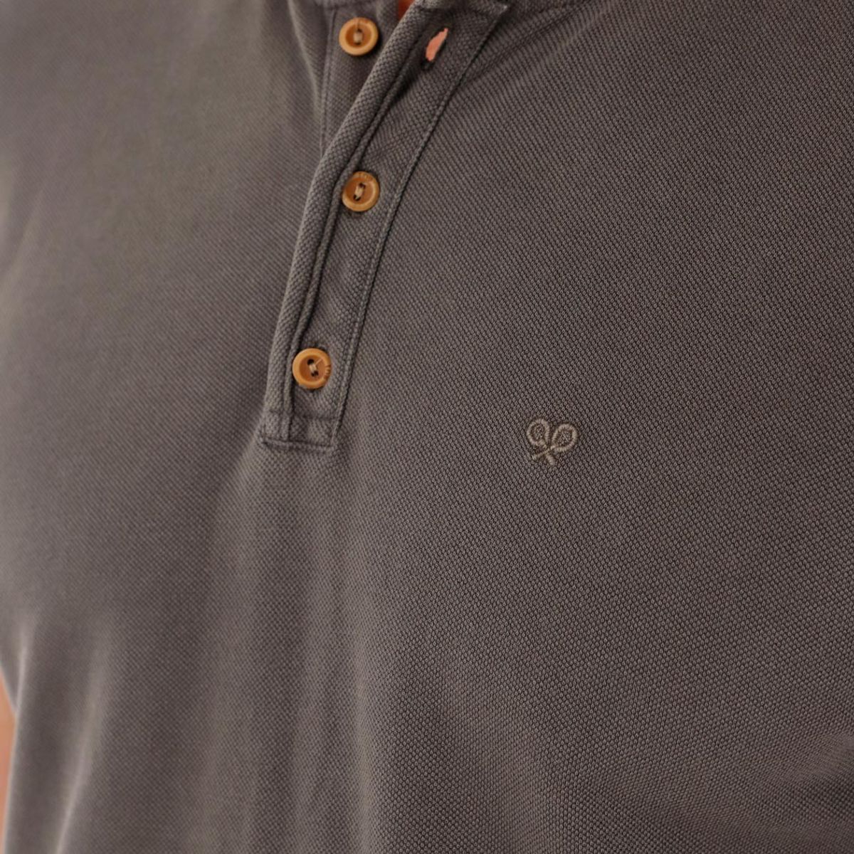 TENNIS - Camiseta regular fit manga corta gris para hombre