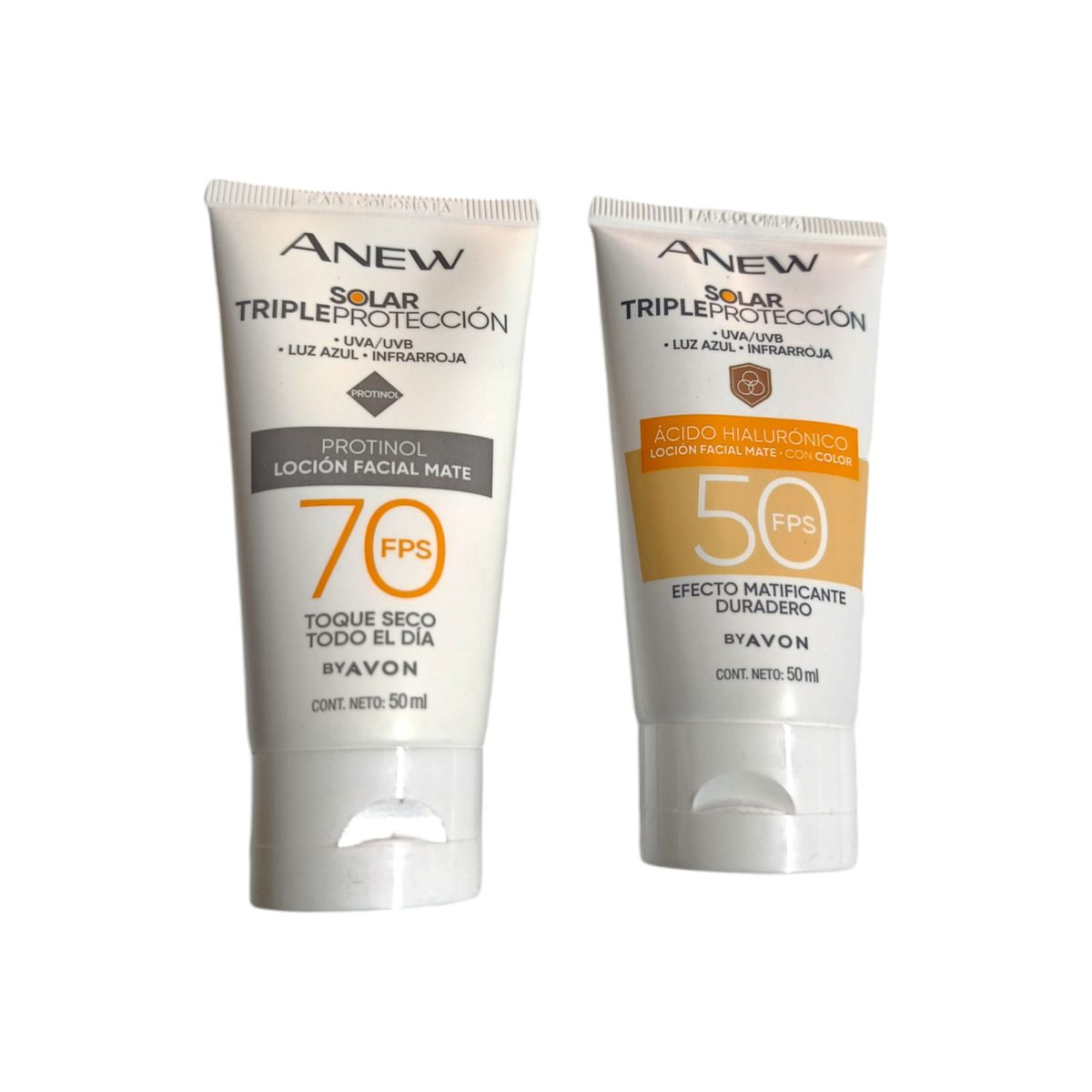 AVON - combo x2 Bloqueador solar anew advance edad fps gel crema