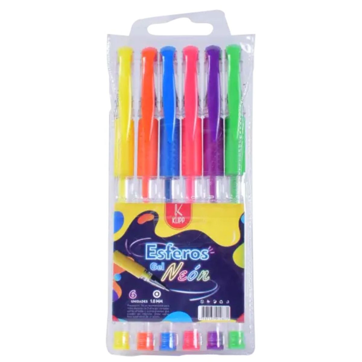 KLIPP - Boligrafo Gel Neon X 6 Und Ref Bl004-10s Klipp