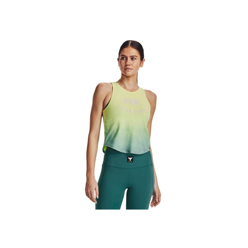 UNDER ARMOUR - Camiseta Verde Mujer PJT RCK STATE OF MIN 1377450-391-5VR UNDER ARMOUR.