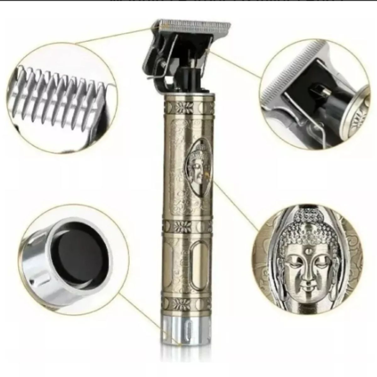 GENERICO - Maquina Patillera Recargable Trimmer Buda 4 Peines Ws-t99