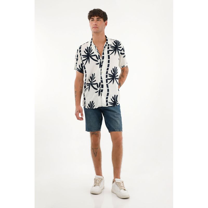 TENNIS - Camisa estampada manga corta para hombre
