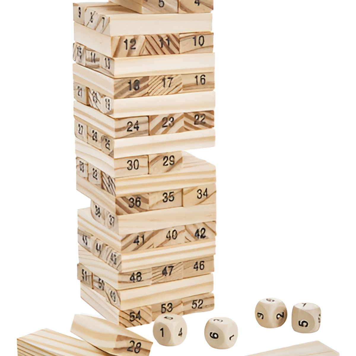 GENERICO - Juego Bloques De Madera Pequeño 54 Piezas