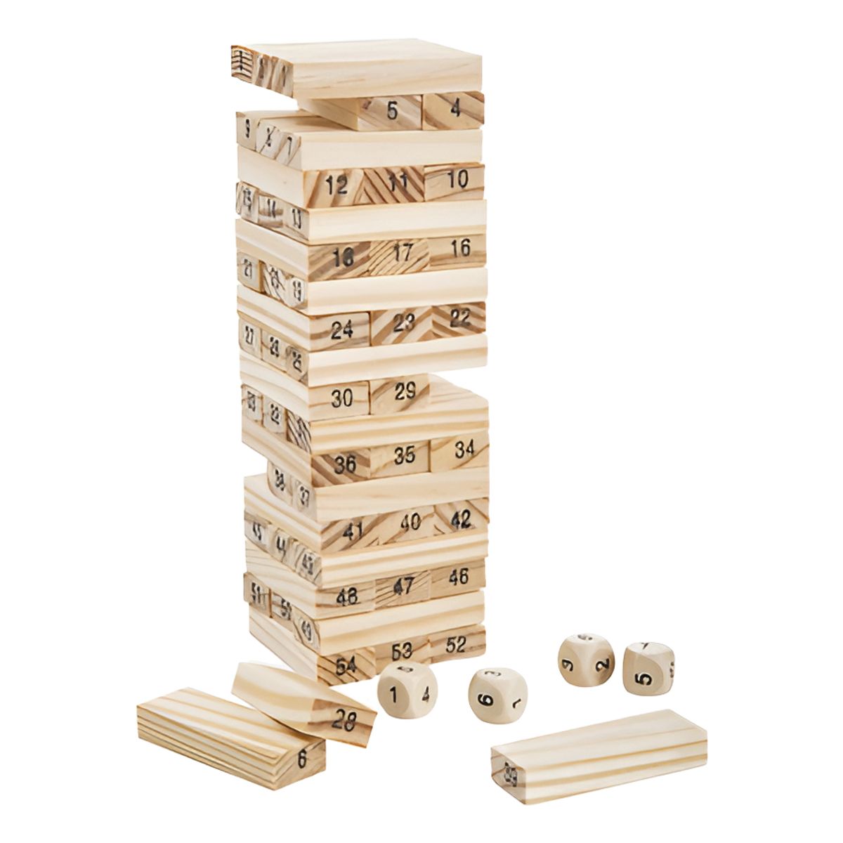 GENERICO - Juego Bloques De Madera Pequeño 54 Piezas