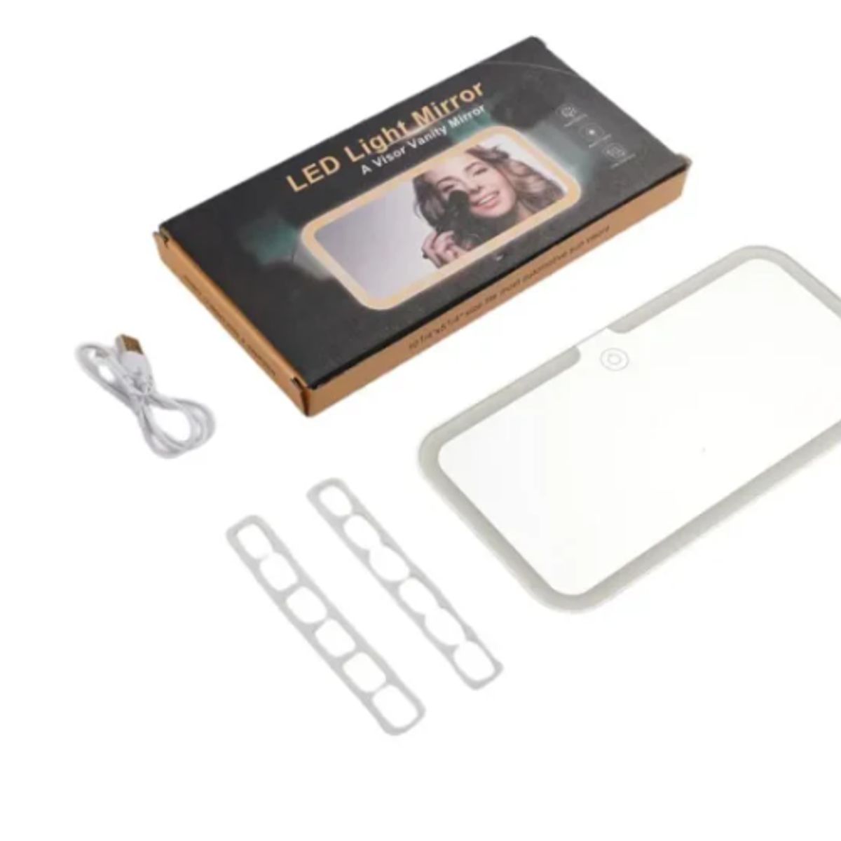 GENERICO - Espejo para Carro copiloto con luces led parasol