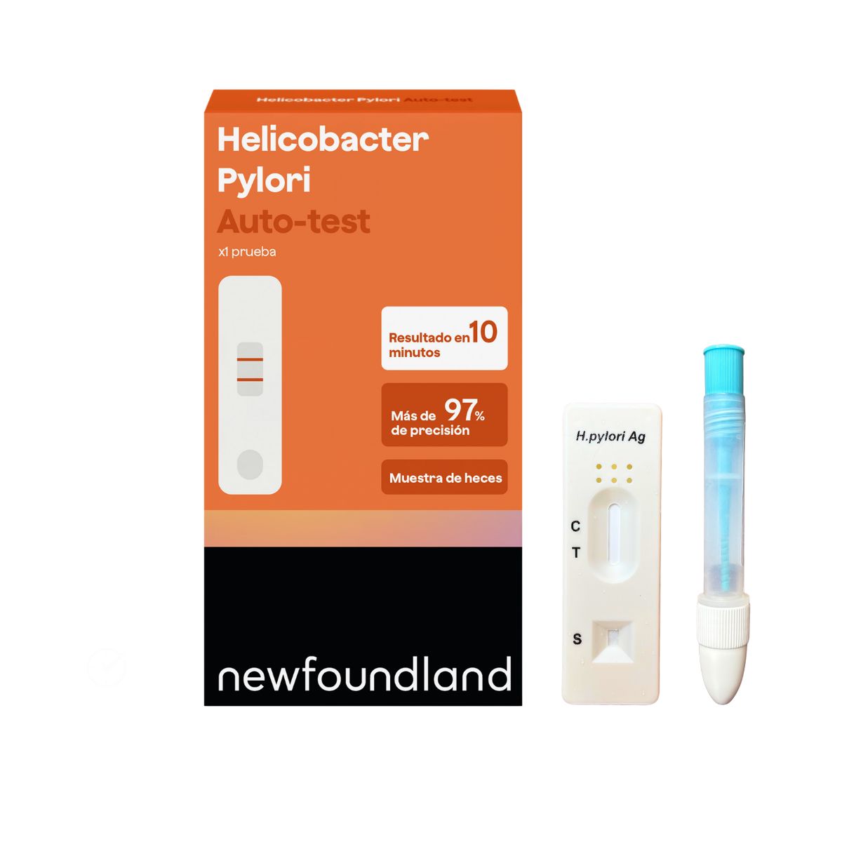 NEWFOUNDLAND - Prueba De Helicobacter Pylori En Casa  Precisa 97%  Invima