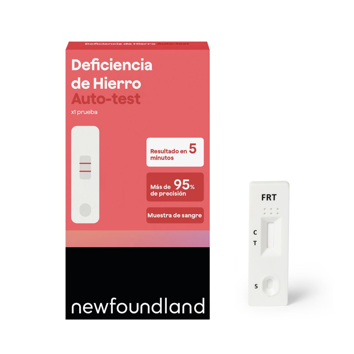 NEWFOUNDLAND - Prueba Deficiencia Hierro - Autotest Salud en Casa - Precisión 95%